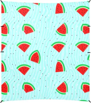 Burbuja Watermelon Slices Beach Canopy Windproof Beach Tent Sun Shade with 4 Sandbags & Sand Shovel, Portable Sun Shelter for Family Camping Picnic
