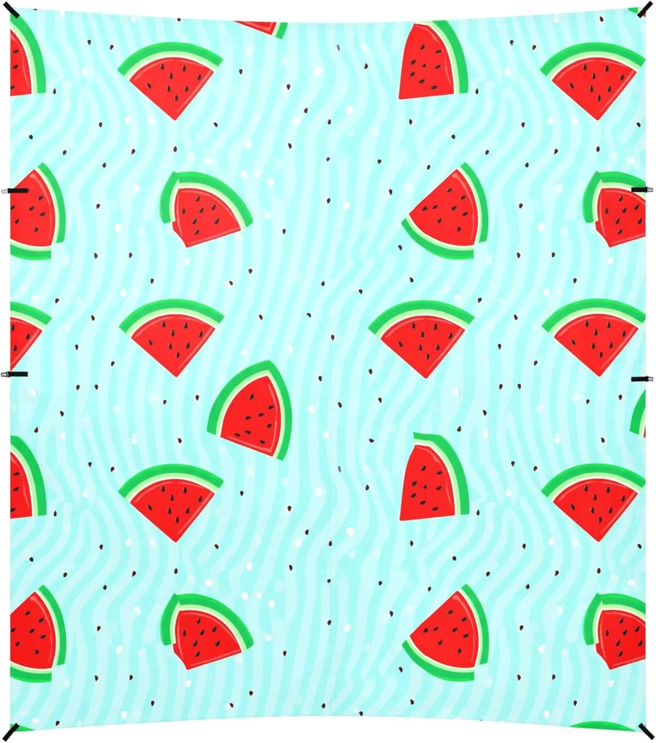 Burbuja Watermelon Slices Beach Canopy Windproof Beach Tent Sun Shade with 4 Sandbags & Sand Shovel, Portable Sun Shelter for Family Camping Picnic