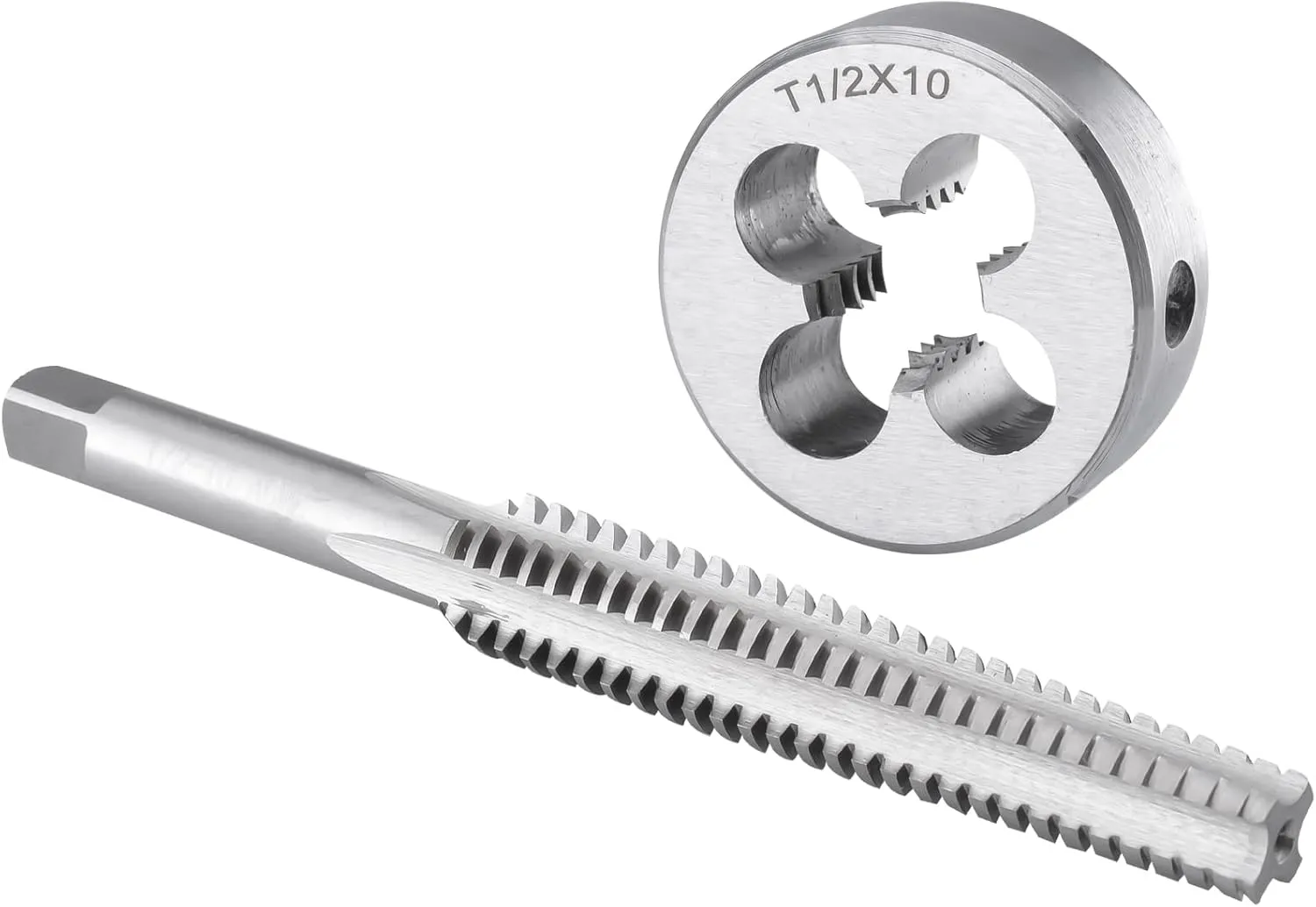 Burkit 1/2-10 ACME Tap and Die Set, 1/2 x 10 Trapezoidal Tap Die Set Right Hand