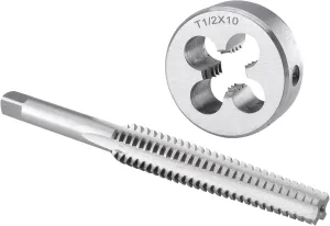 Burkit 1/2-10 ACME Tap and Die Set, 1/2 x 10 Trapezoidal Tap Die Set Right Hand