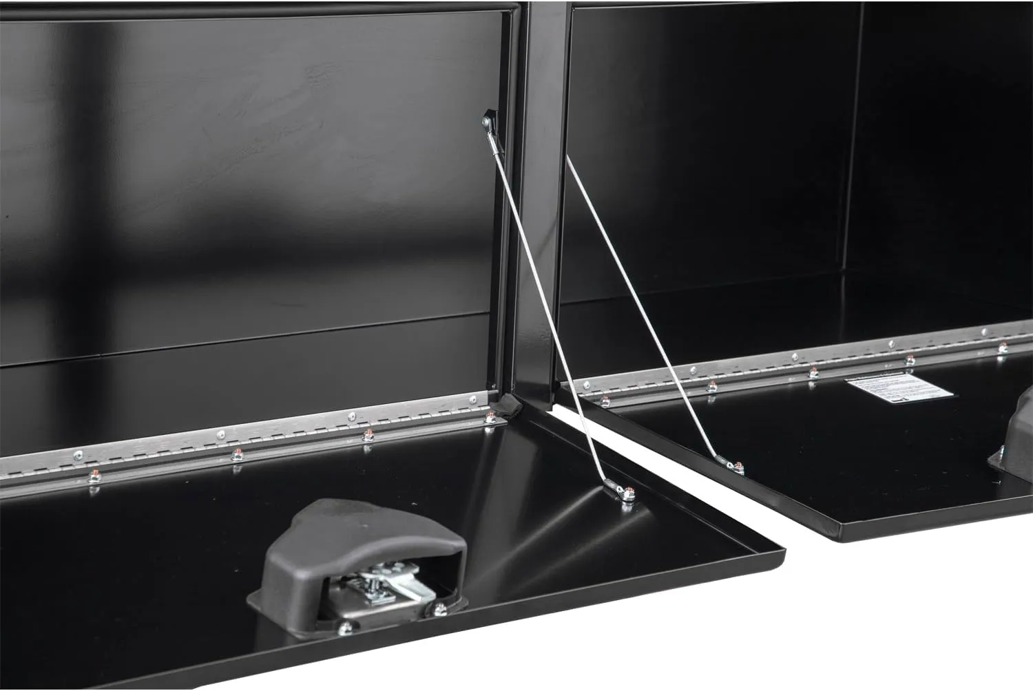 Buyers Products 1704320 Black Steel Underbody Truck Box, 24 x 24 x 72 Inch, Made In The USA, 14 Ga Black Steel Trailer/Truck Bed Tool Box, Weather-Resistant, Locking T-Latch