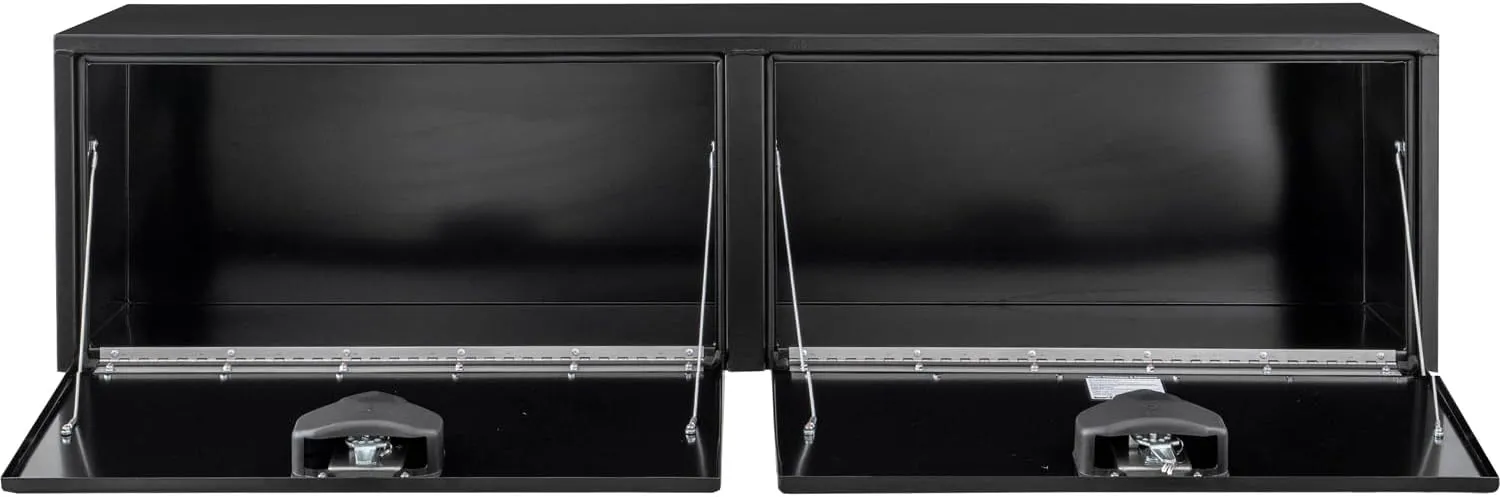 Buyers Products 1704320 Black Steel Underbody Truck Box, 24 x 24 x 72 Inch, Made In The USA, 14 Ga Black Steel Trailer/Truck Bed Tool Box, Weather-Resistant, Locking T-Latch