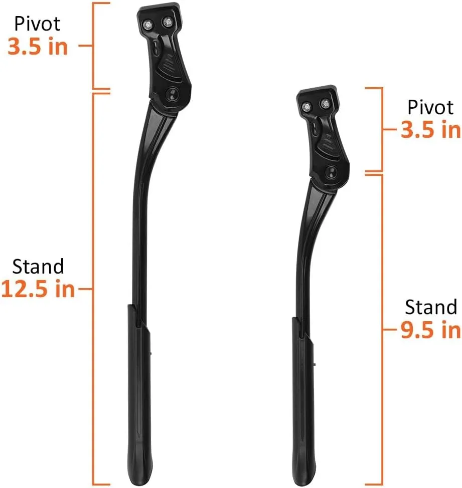 BV Bike Kickstand - Mountain Bike Kick Stand for 24-29" Bicycles - Adjustable Length, Non-Slip Sole, Aluminum Alloy Material - Bicycle Kickstand