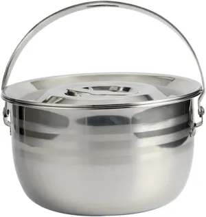 Cabilock 1Pc High Capacity Food Saucepan Cookware for Camping Bbq and Outdoor Cooking Lightweight and Easy to Carry Stew Pot Non Stick Design