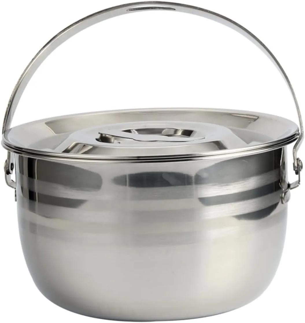 Cabilock 1Pc High Capacity Food Saucepan Cookware for Camping Bbq and Outdoor Cooking Lightweight and Easy to Carry Stew Pot Non Stick Design