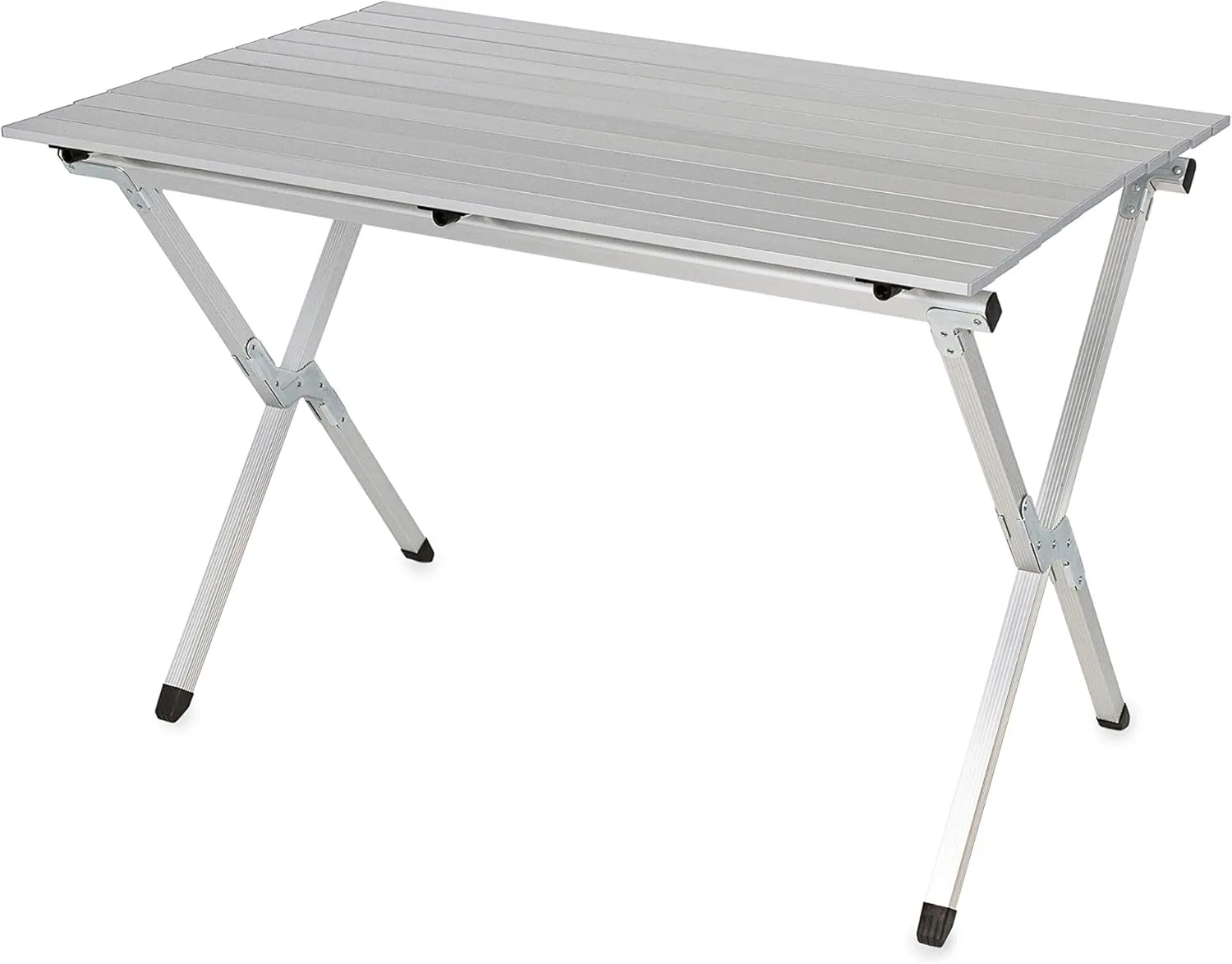 Camco Aluminum Roll-Up Campsite Table with Carrying Bag - Ideal for Tailgating, Camping, The Beach, Parties and More - Lightweight Design and Rust Resistant (51896)