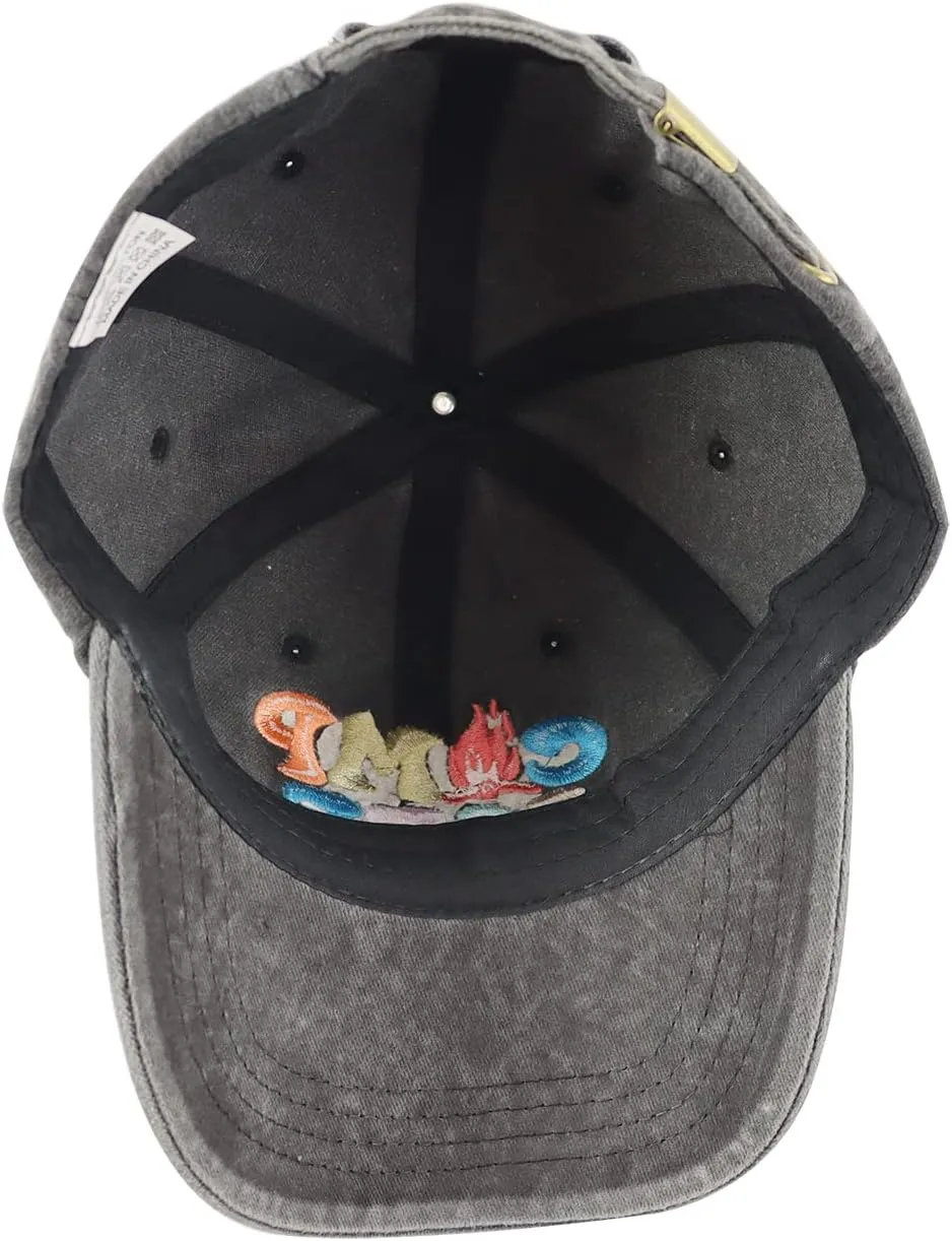 Camp Life Hat for Men Women, Funny Adjustable Cotton 3D Embroidered Camping Hiking Baseball Cap