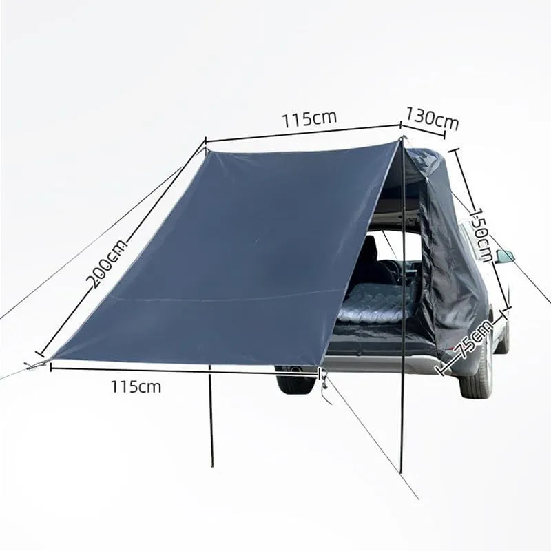 Camper Shade Awning Canopy with Complete Kits for Volkswagen T-ROC/Tiguan/Touran/Transporter, Waterproof UV Protection, Easy Set Up, Ultra-Durable Camping Tent,2 Style 2-A Black
