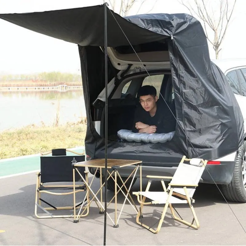 Camper Shade Awning Canopy with Complete Kits for Volkswagen T-ROC/Tiguan/Touran/Transporter, Waterproof UV Protection, Easy Set Up, Ultra-Durable Camping Tent,2 Style 2-A Black