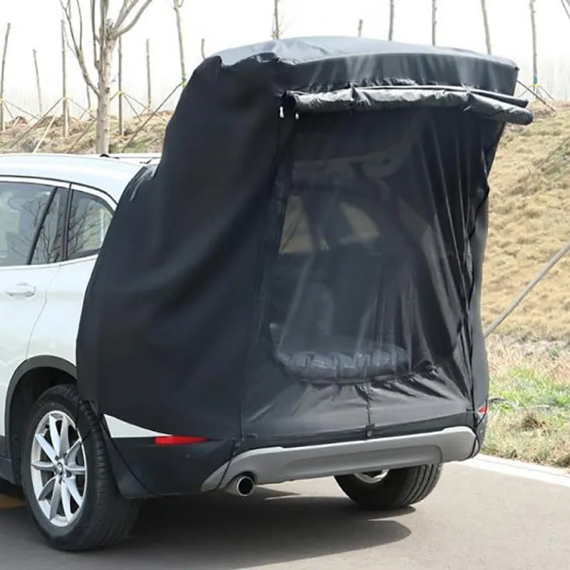Camper Shade Awning Canopy with Complete Kits for Volkswagen T-ROC/Tiguan/Touran/Transporter, Waterproof UV Protection, Easy Set Up, Ultra-Durable Camping Tent,2 Style 2-A Black