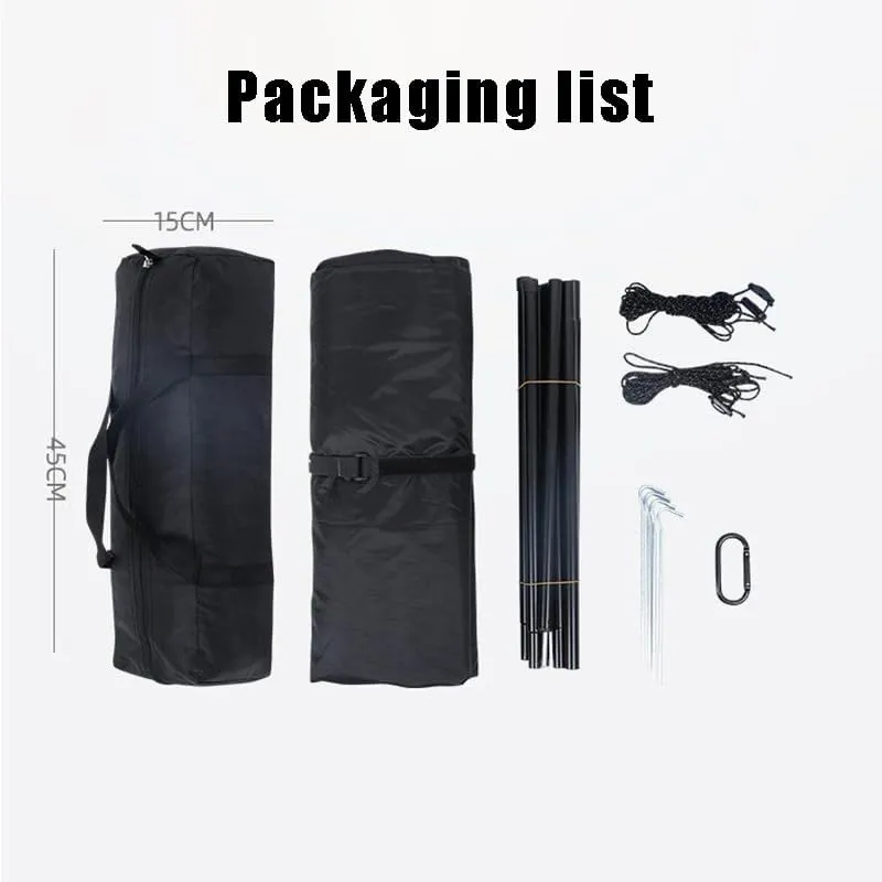 Camper Shade Awning Canopy with Complete Kits for Volkswagen T-ROC/Tiguan/Touran/Transporter, Waterproof UV Protection, Easy Set Up, Ultra-Durable Camping Tent,2 Style 2-A Black