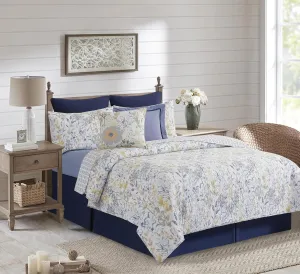 C&F Home Freesia King 3 Piece Quilt Set Cotton Reversible Machine Washable Lightweight Bedspread Coverlet King Multicolored
