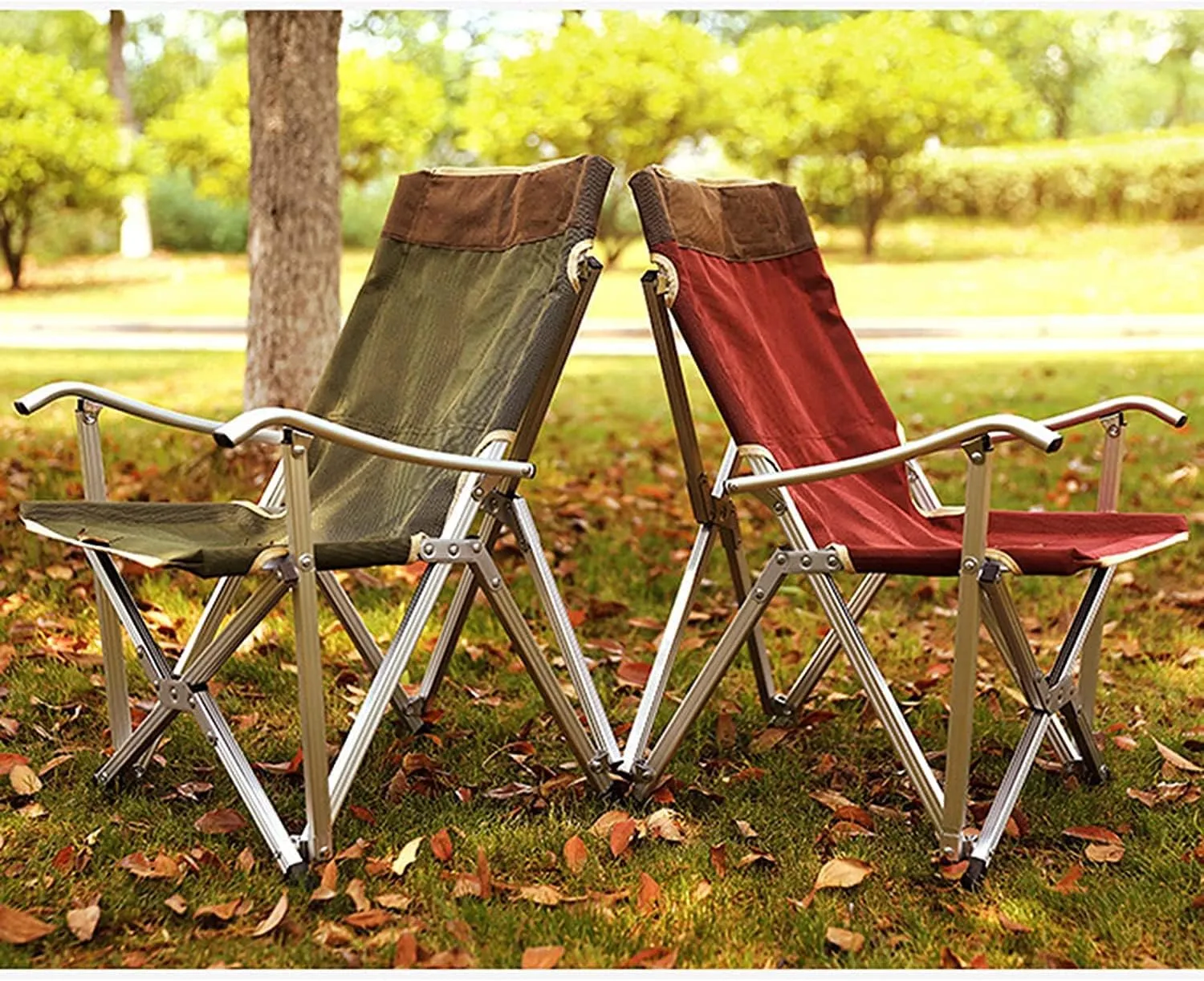 Camping Chair Fishing Chair Folding Chairs Camping Outdoor Ultralight Aluminum Alloy Fishing Chair Folding Chair For Beach Leisure Camping Self-Driving Barbecue Lawn Chairs Outside ( Color : Red )