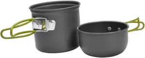Camping Cookware Kit 2-Piece Set Portable Pot and Pan Set Utensils for