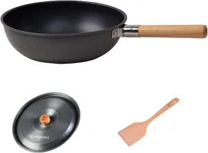 Camping Cookware Nonstick Frying Pan, Open Fire Camping Pot Lightweight Pan, Portable Backpacking Cooking Set for Picnic Trekking and Hiking