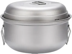 Camping Cookware, Outdoor Camping Pot Set Soup Pot Steamer Cooker Household Set Portable Pot Picnic Steamer Portable Stove