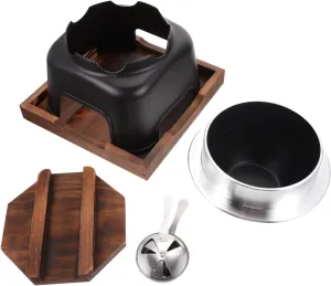 Camping Cookware Rice Oolong Pot Heat Energy Cycle Ceramic Non-Stick Easy to Install Perfect for Hiking