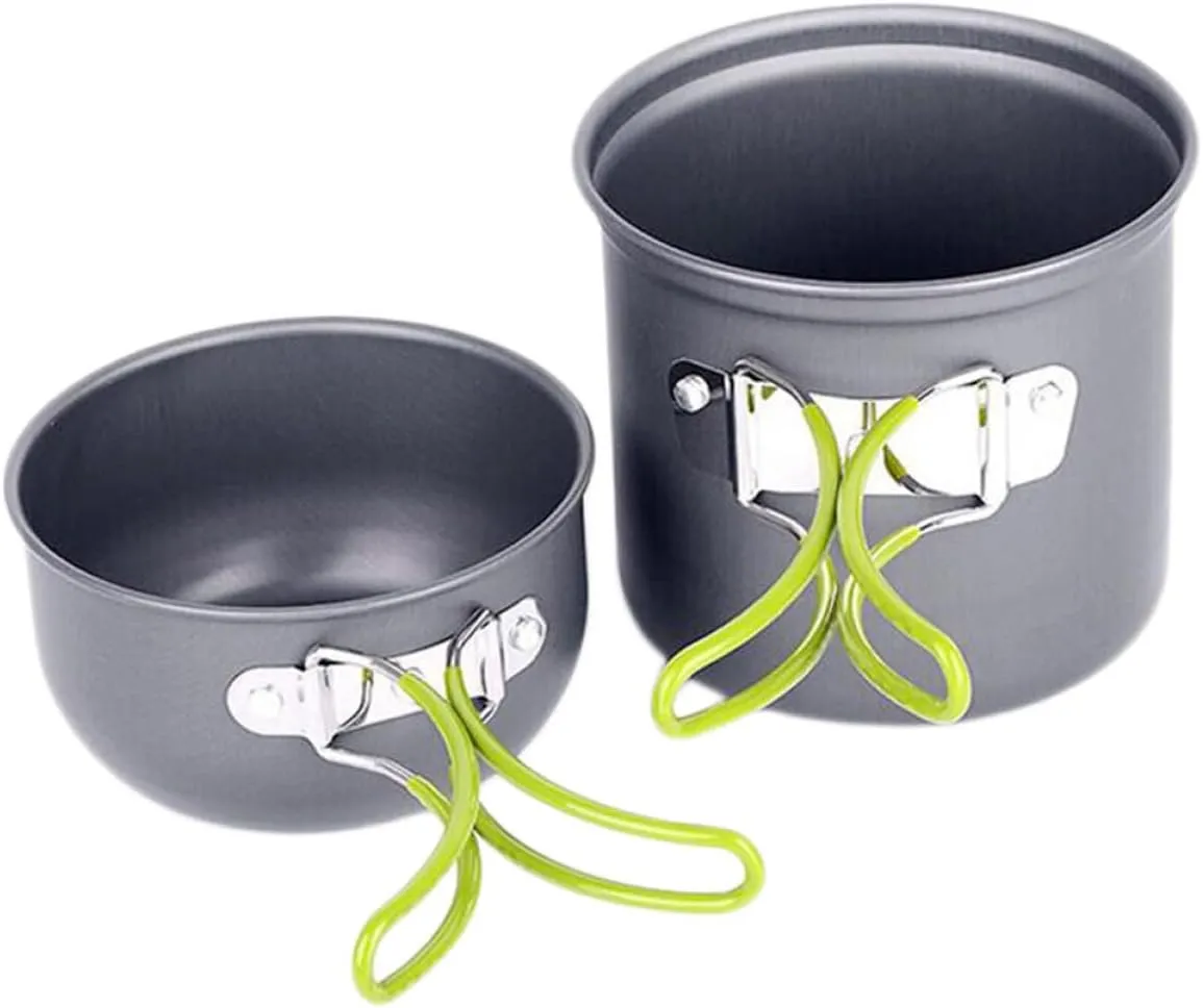 Camping Cookware Set Foldable Pot Pan Cutlery Cooking Supplies for Outdoor Hiking Travel