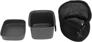 Camping Cookware Set, Portable Camping Cooking Pot Foldable Handle Aluminum Alloy Pot Pan with Mesh Storage Bag for Outdoor Hiking Fishing Backpacking Picnic