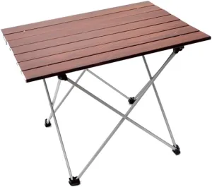 Camping Folding Table Ultra Light Aluminum Alloy Outdoor Folding Portable Picnic Camping Table With Aluminum Legs Adjustable Height Roll Up Table Top Mesh Layer Easy to Carry for Outdoor Picnic B