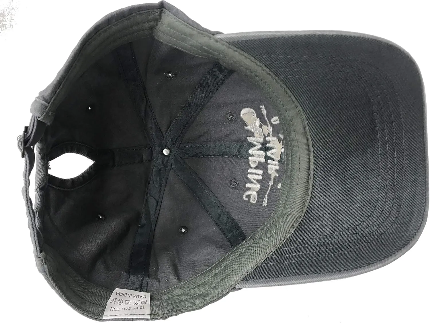 Camping Hair Don't Care Ponytail Hat Vintage Washed Distressed Baseball Dad Cap for Women