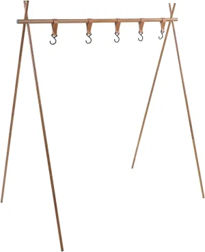 Camping Hanging Rack, Foldable Aluminum Alloy Camping Stand Hanging Organizer with Hooks, Lightweight Portable Multifunction Outdoor Tool for Hanging Light Tools Cookware