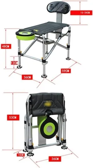 Camping Hiking Fishing Chair Lifting Multi-Function Portable Folding Chair Fishing Stool Backrest Telescopic Chair Backrest Retractable Adjustment Load 200kg,A