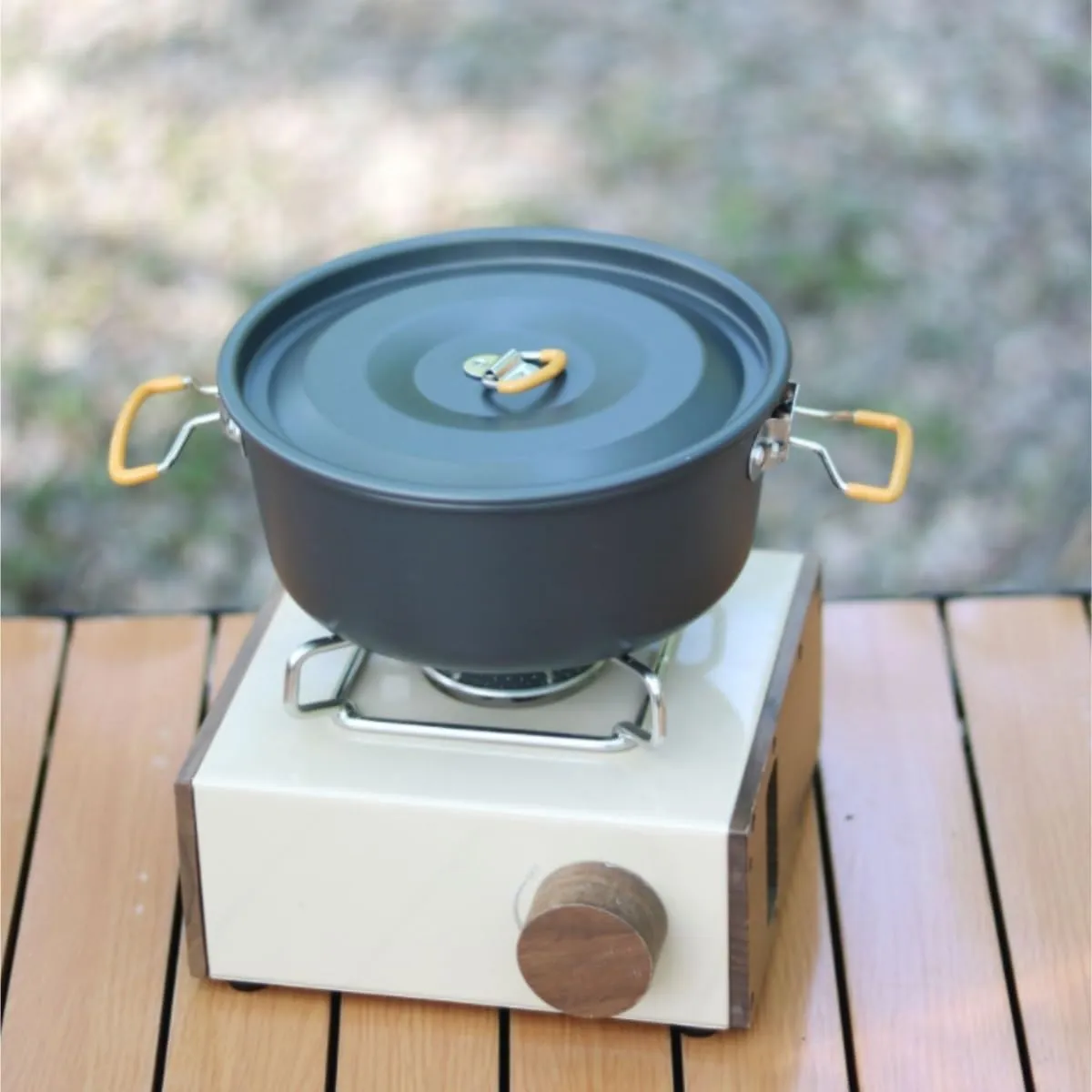 Camping Kitchen Utensil Outdoor Camping Portable Camping Cooker Tableware Picnic Pot Picnic Cooking Pot for Outdoor Cooking