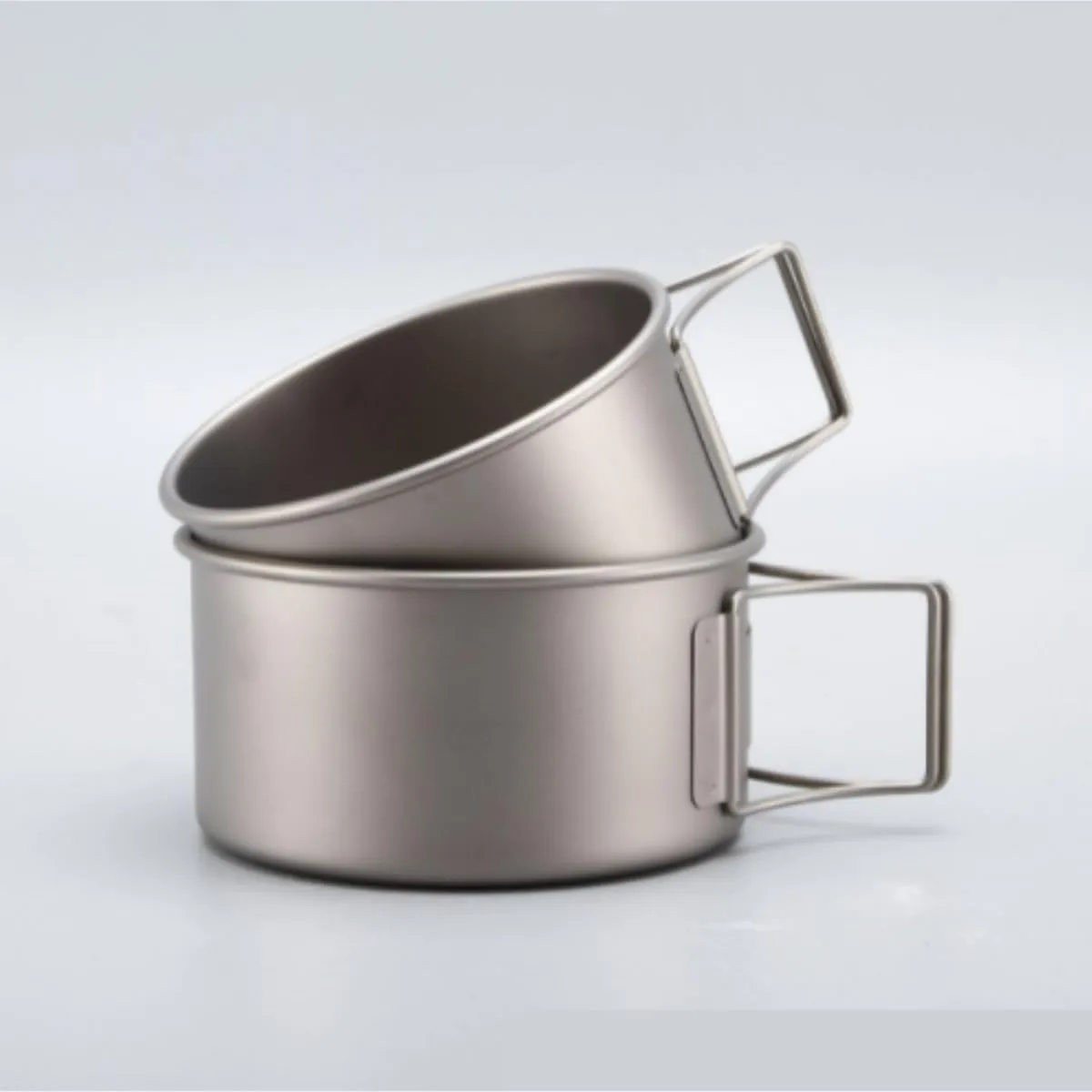 Camping Kitchen Utensil Outdoor Camping Portable Pure Titanium Bowl Set Pot Tableware Foldable Camping Cooker for Outdoor Cooking