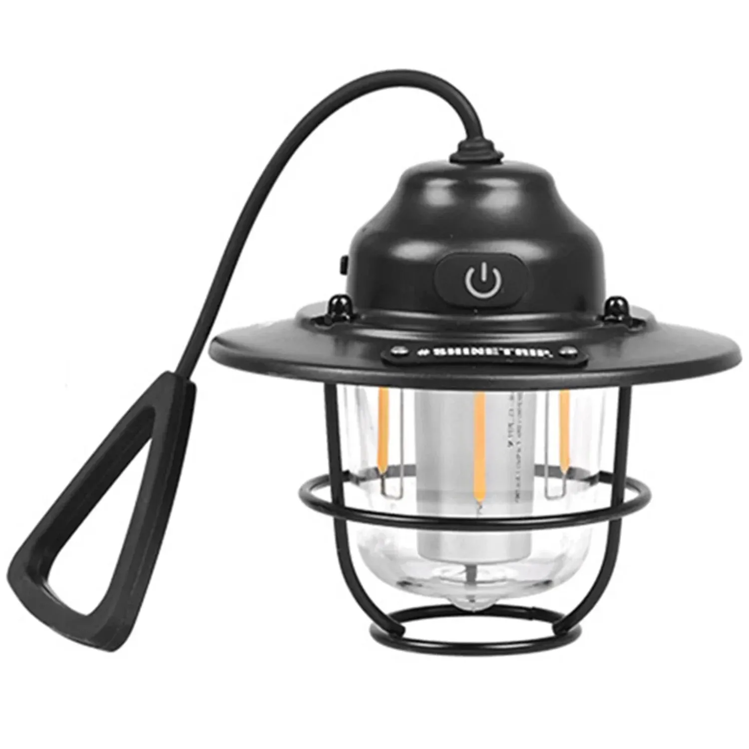 Camping Lamp 1200mAh Emergency Light Lantern Stepless Dimming Retro Atmosphere Chandelier Type C Charging  Fishing Hiking