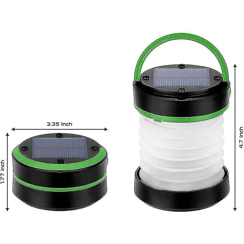 Camping Lanterns - Solar Powered or USB Rechargeable Emergency Lights, Foldable