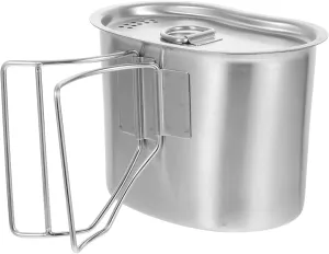 Camping Pot Collapsible Water Cup Portable Outdoor Pot Stainless Steel Mini Water Food Container