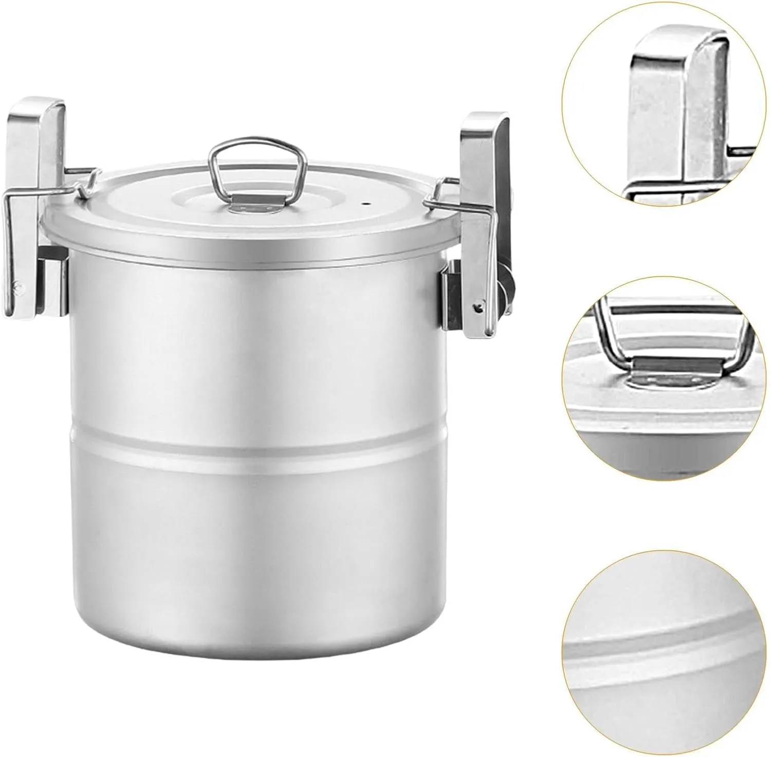 Camping Rice Cooker Cookware with Lid Camping Equipment Small Nonstick Rice Cooking Pot Steamer for Outdoor Travel BBQ Picnic, 2 to 3 People