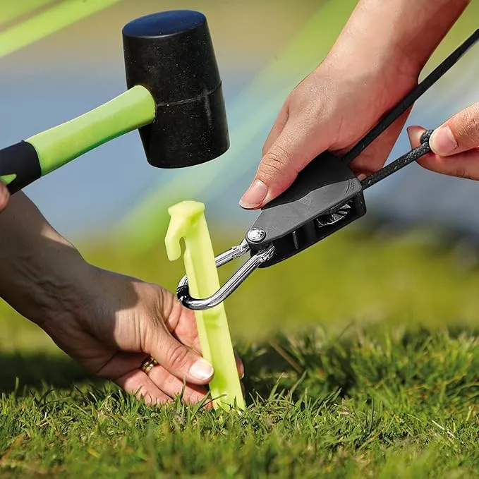 Camping Rope Fix Tent Portable Adjustable High Strength Fast Release Pulley