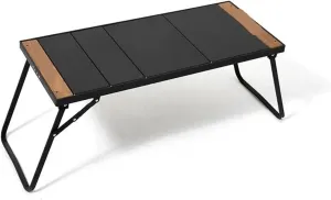 Camping Table Folding Aluminum Alloy Table Multifunctional Portable BBQ Grill Wood Table Outdoor Picnic Fishing