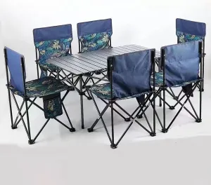 Camping Table, Outdoor Folding Camping Table with Carrying Bag, Portable Aluminum Roll-up Table for Camping, Party, Backyard, BBQ,Black