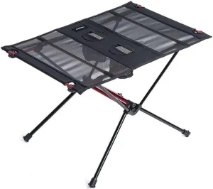 Camping Table Picnic Table Foldable Roll Up Portable Outdoor Foldable Fishing Table Ultra Light Aluminum Folding Camping Table Foldable and Lightweight Camping Table, Platinum Star(blcak)