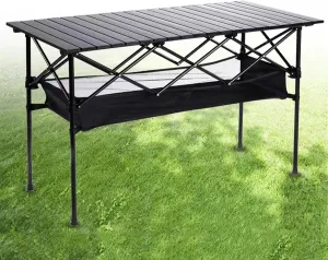 Camping Table That Fold Up Lightweight, Aluminum Folding Table Roll Up Table with Easy Carrying Bag for Indoor, Outdoor, Camping, Backyard, BBQ, Party, Patio, Beach, Picnic(120x70x50cm)