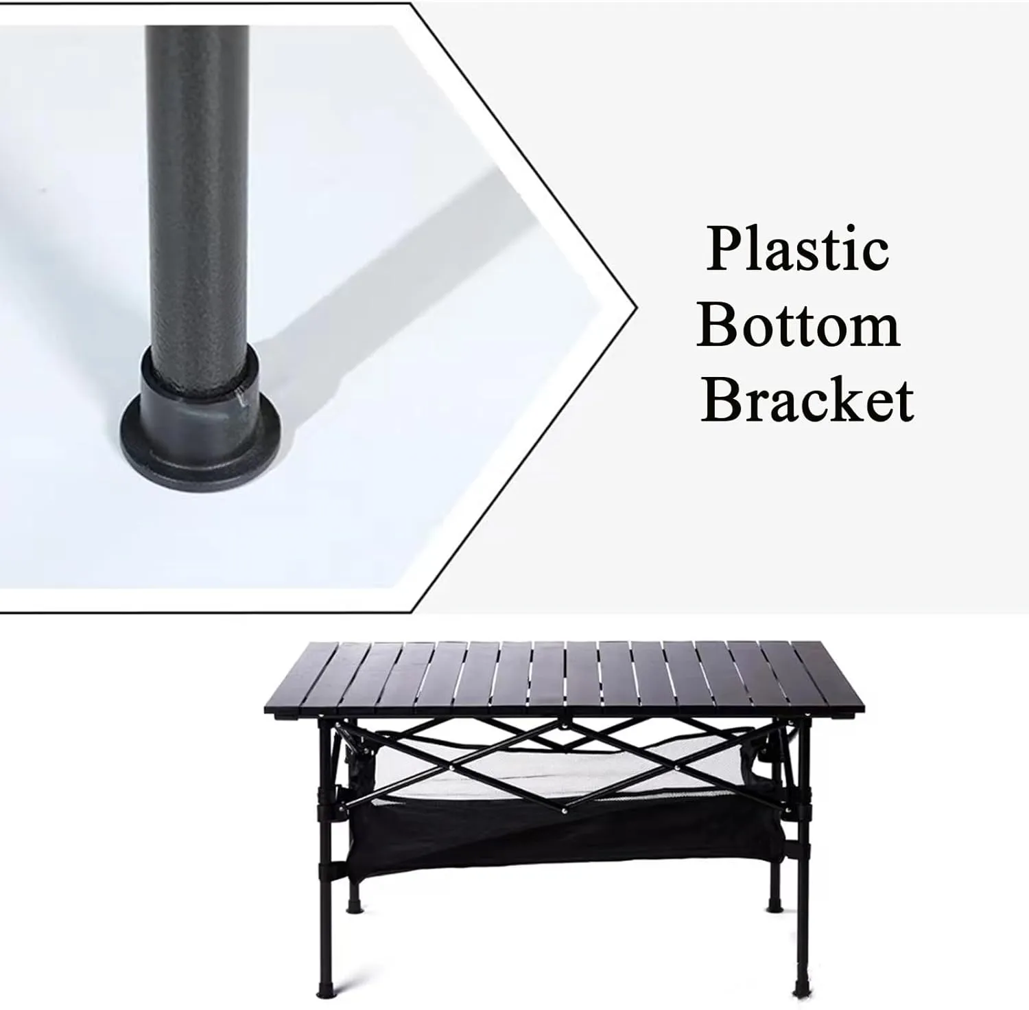 Camping Table That Fold Up Lightweight, Aluminum Folding Table Roll Up Table with Easy Carrying Bag for Indoor, Outdoor, Camping, Backyard, BBQ, Party, Patio, Beach, Picnic(120x70x50cm)