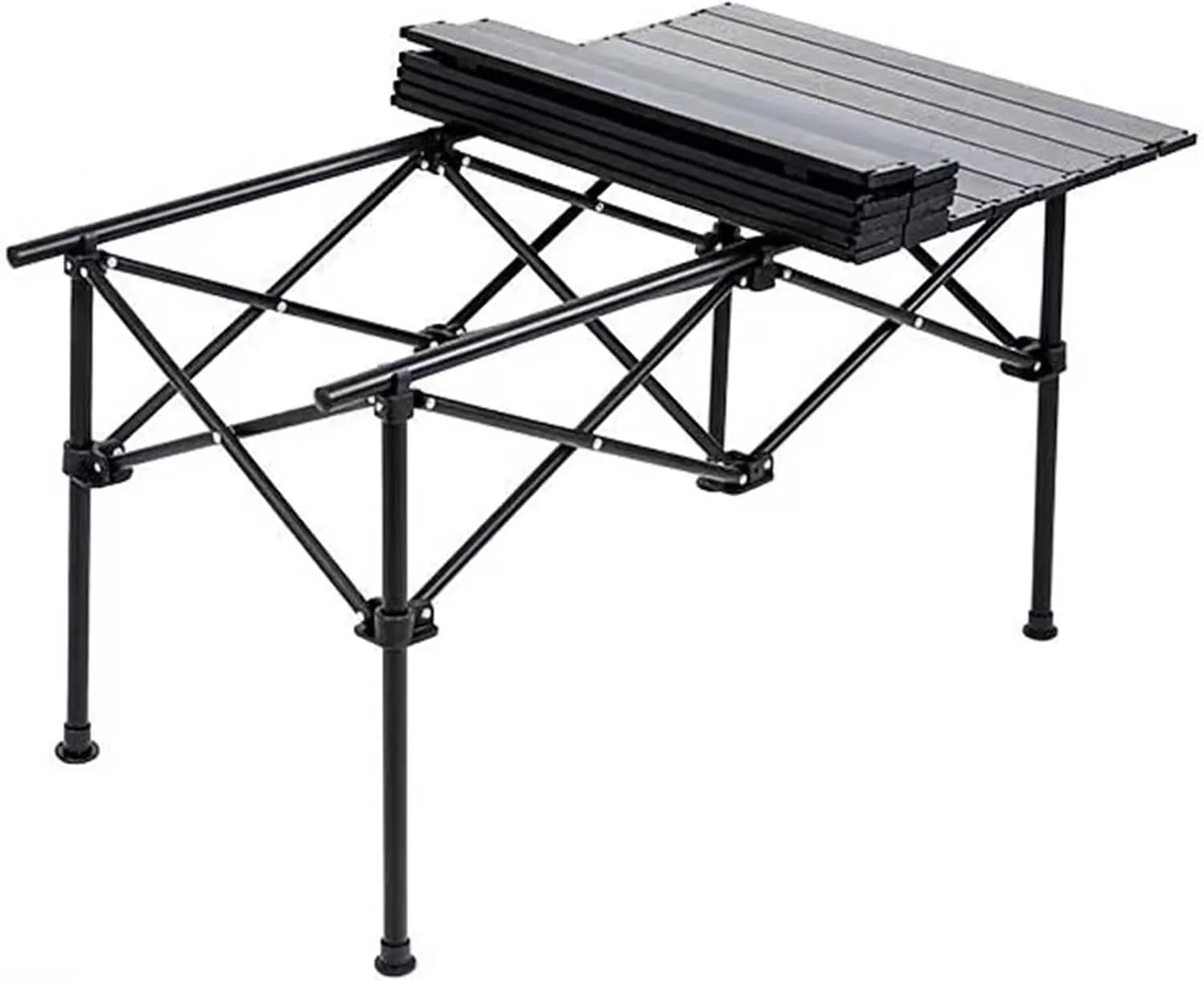 Camping Table That Fold Up Lightweight, Aluminum Folding Table Roll Up Table with Easy Carrying Bag for Indoor, Outdoor, Camping, Backyard, BBQ, Party, Patio, Beach, Picnic(120x70x50cm)