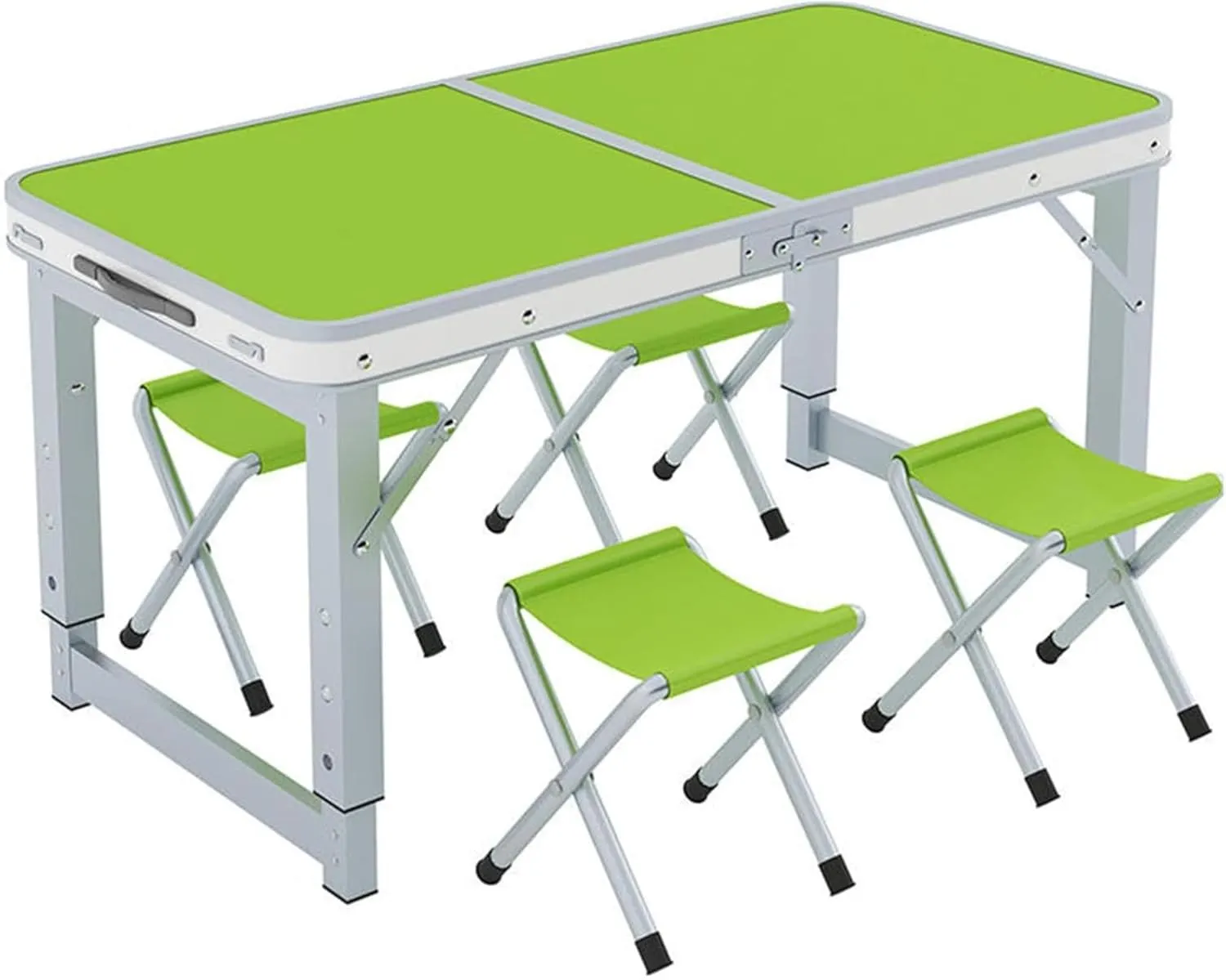 Camping Tables Folding Portable Aluminum Camping Table with Height Adjustable Trestle Picnic Table Outdoor Indoor Camp Table for Garden Sand BBQ