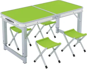 Camping Tables Folding Portable Aluminum Camping Table with Height Adjustable Trestle Picnic Table Outdoor Indoor Camp Table for Garden Sand BBQ