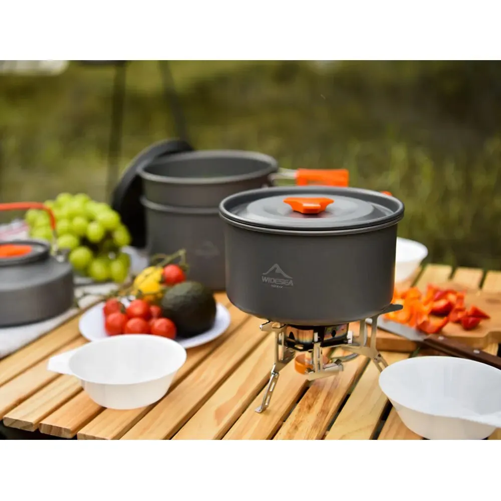 Camping Tableware Outdoor Cookware Set - Pots, Tourist Dishes, Bowler, Kitchen Equipment, Gear Utensils for Hiking, Picnic, and Travel