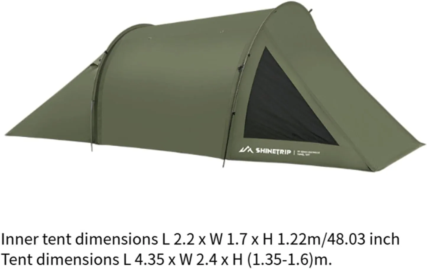 Camping Tent Backpacking Tent Windproof Easy Setup Breathable Stable Tunnel Tent Family Tent for Trekking Outdoor Traveling