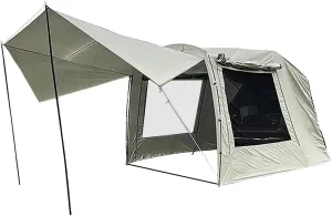 Camping Tent UV Proof Oxford Car Tent Portable Foldable Road Camping Tent PU3000 Coating for Travelers and Hikers