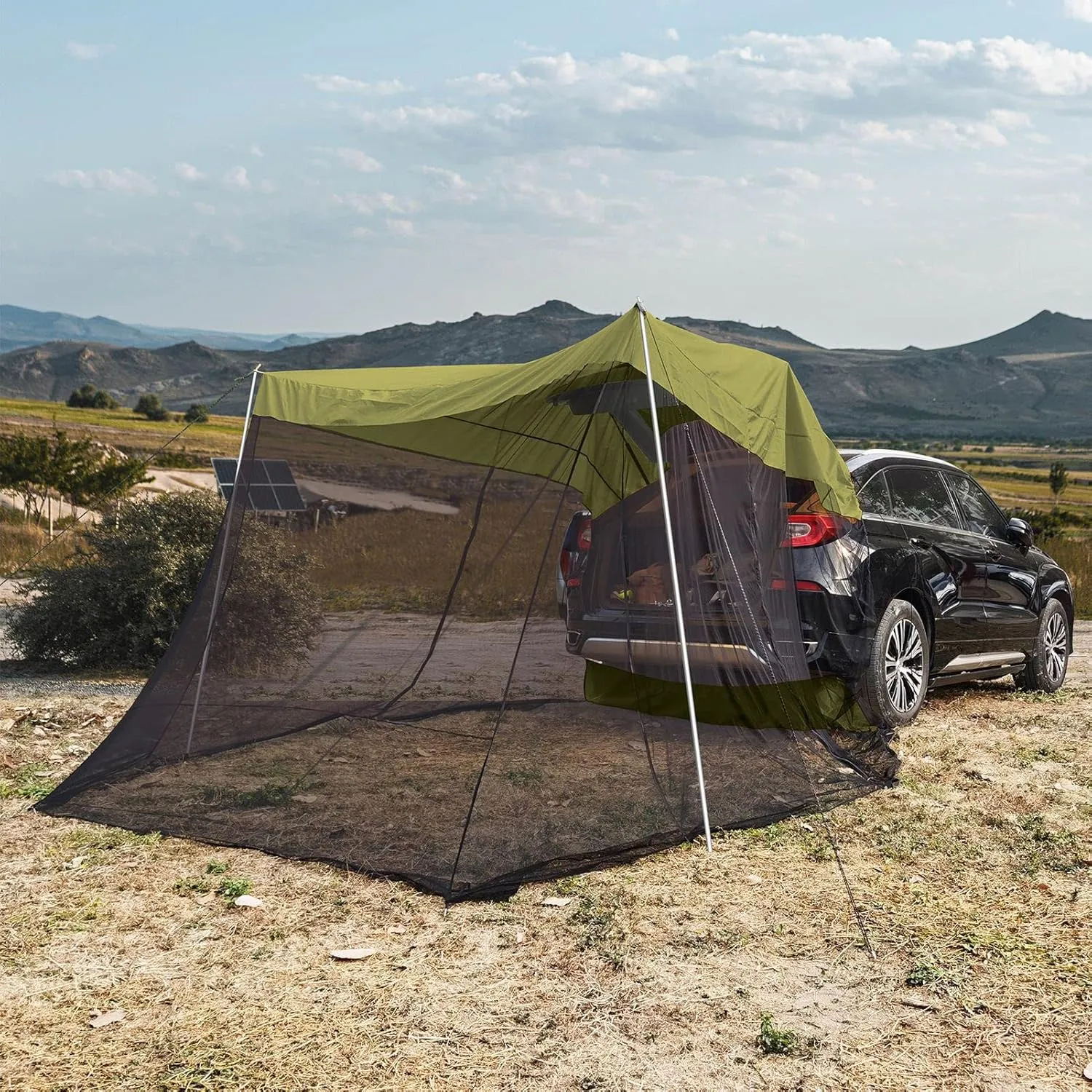 Camping Tent,SUV Tent 3-4 Person Family Camping Tent, Car Awning SUV Tailgate Tent with and Carrying Bag, Universal Vehicle Sun Shelter for Outdoor Travel Picnic Fishing Hike