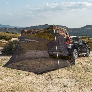 Camping Tent,SUV Tent 3-4 Person Family Camping Tent, Car Awning SUV Tailgate Tent with Rainfly and Carrying Bag, Universal Vehicle Sun Shelter for, Camouflage