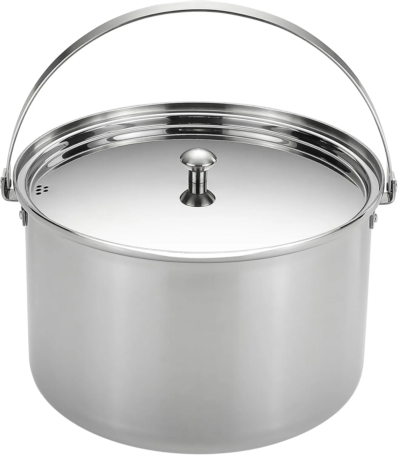 CAMPINGMOON 5.9L Camping Stock Pot Stainless Steel Aluminum 3-Ply Kitchen Pot CC-24
