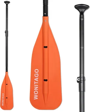 Canoe Paddles Aluminum Paddle with PP Blades, Floating Adjustable Canoe Paddle and Boat Paddle, 122-152 cm/4-5 Ft