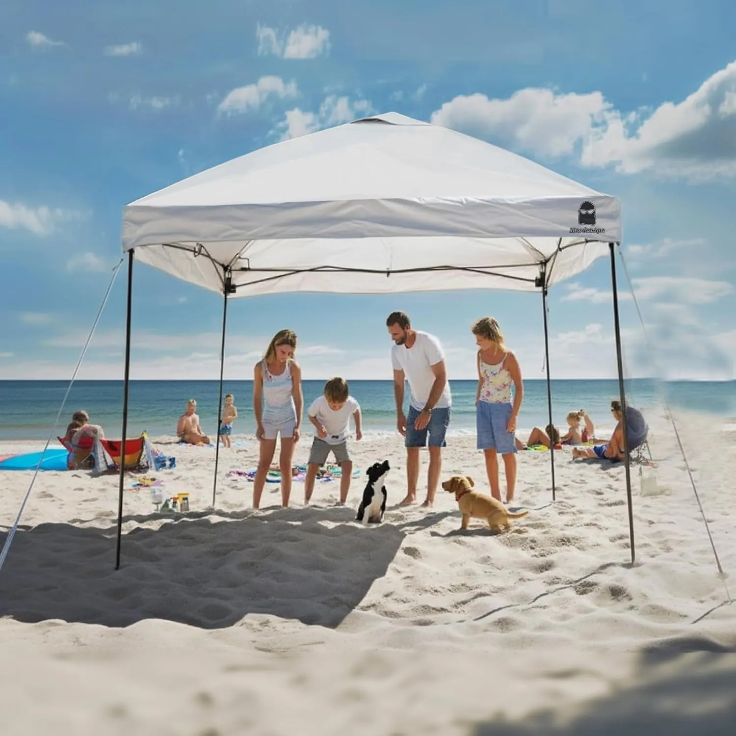 Canopy Replacement Top Cover, Sunshade Top Covers for Pop Up 10x10 Canopy Gazebos Tent, Canopy Tent Cover with Vent Ropes, Windproof Drawstring (White, 120"x120" (Top Only))